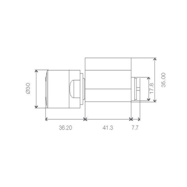 SI - Mechanical Cylinder - Scand.Oval - 30mm